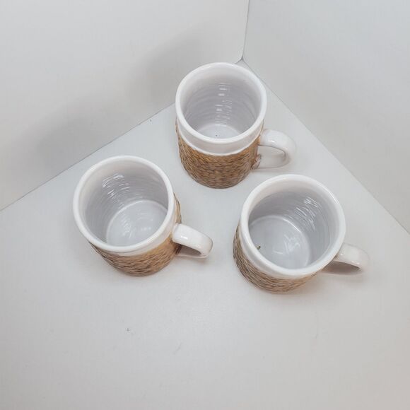 Vintage Rare 1964 Holt Howard Rope Mug Set Japan Unique Cottage Faux Braid - Picture 3 of 8